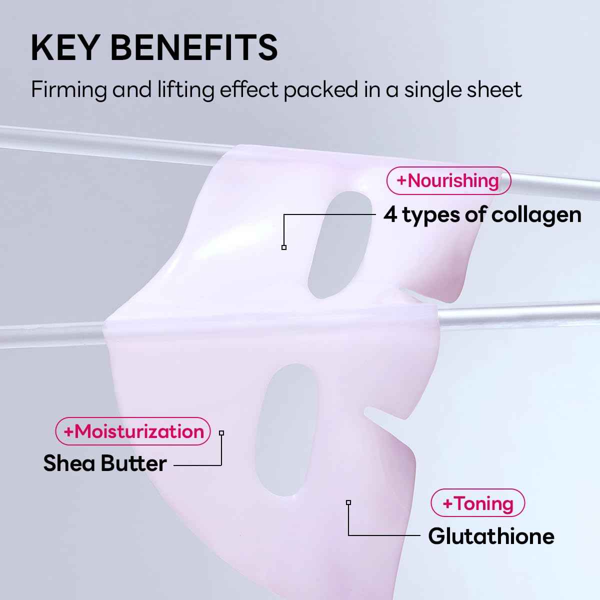 Mediheal Hyper Collagen_Collagen Real Deep Mask 4pcs | Collagen Gel Mask for Multi-lifting Care | Achieves Bouncy Skin | Boosts Pore Elasticity | 30mins Quick Care | Extra Hydration