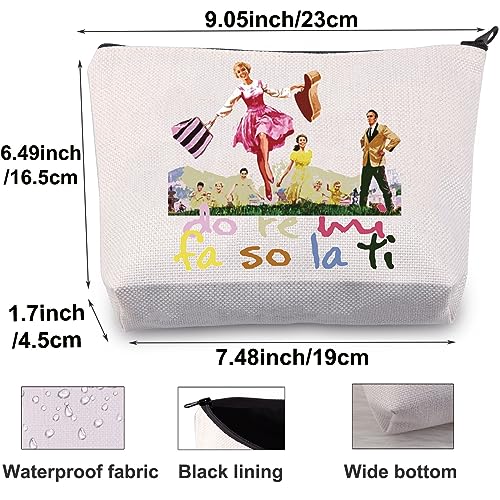 BWWKTOP Sound Musical Cosmetic Makeup Bag Von Trapp Gift Do Re Mi Fa So La Ti Theater Zipper Pouch Bag Musical Merchandise (Do Re Mi)