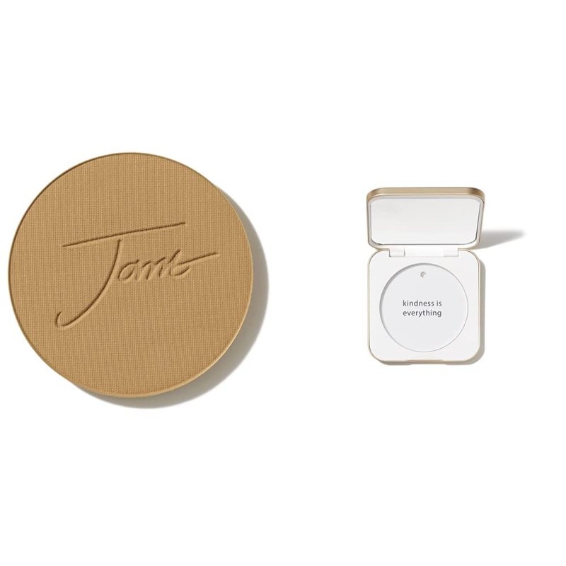 Jane Iredale PurePressed Base Mineral Foundation - Refillable Compact Set | Semi-Matte Pressed Powder with SPF, Talc-Free, Vegan