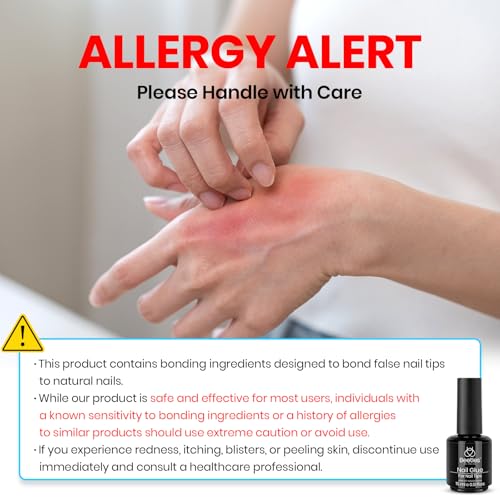 Beetles 9 in 1 Nail Glue Gel for Nail Tips and Clear Acrylic Nails Long Lasting, Curing Needed UV Extension Glue for False Nail Tips and Press on Nails, Christmas Nail Art