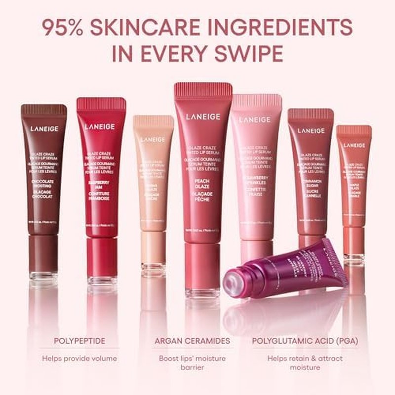 LANEIGE Tinted Lip Serum - Hydrating Glossy Formula with Plumping Polypeptides | Nourishing Lip Care