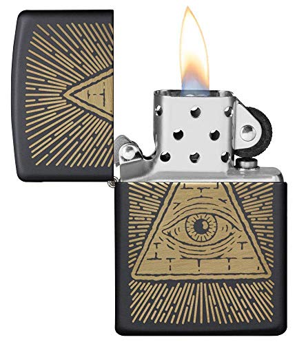 Zippo Eye of Providence Black Matte Pocket Lighter