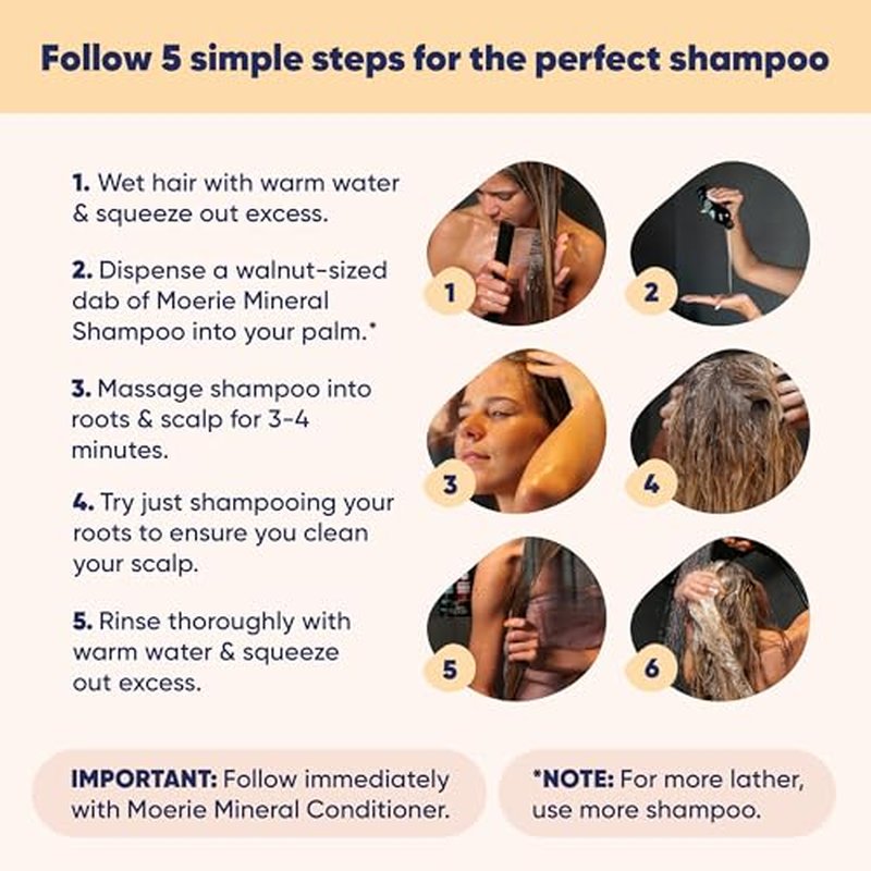 Moerie Mineral Shampoo and Conditioner Plus Hair Growth Spray Set ? Ultimate Hair Care Pack ? For Longer, Thicker, Fuller Hair - Volumizing Hair Care Products ? Paraben & Silicone Free - Double Set