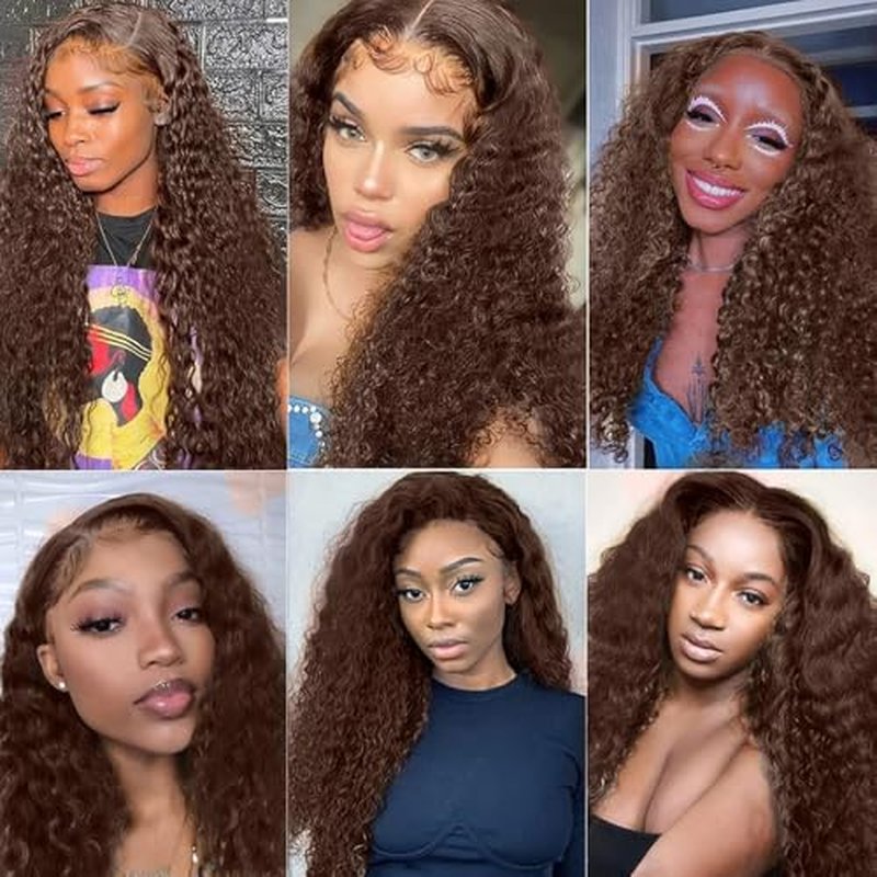 Color #30 Brown Bundles Human Hair Deep Wave 3 Bundles 28 28 28 Inch Unprocessed Brazilian Virgin Remy Light Brown Deep Wave Bundle Human Hair Extensions