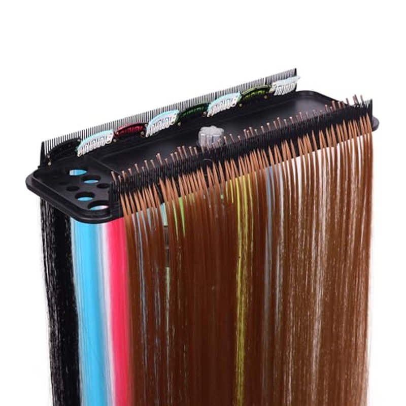 Hair Extension Holder Hanger Braiding Rack Extension Tool Double-Side Teeth Extension Display Holder Hair Separator holder for Hair Salon Home (Tripod not included)