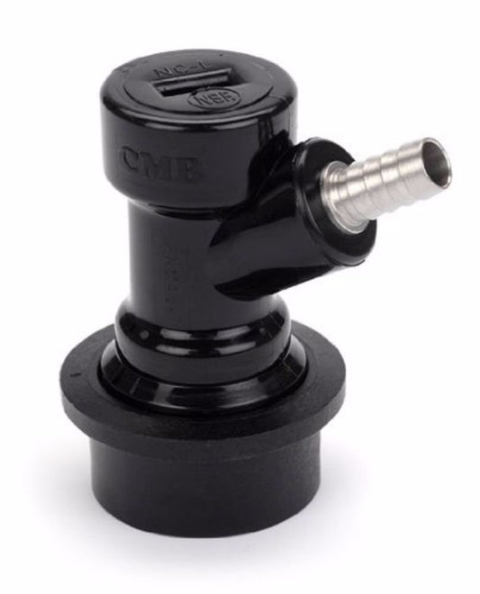 E.C. Kraus FMT_BL_700 Quick Disconnect: Liquid / Ball Lock Barbed Black