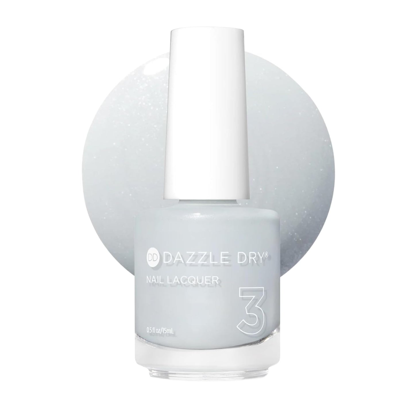 Dazzle Dry Nail Lacquer - Moonlight Pearlescent Grey-Toned Blue | Full Coverage 0.5 fl oz
