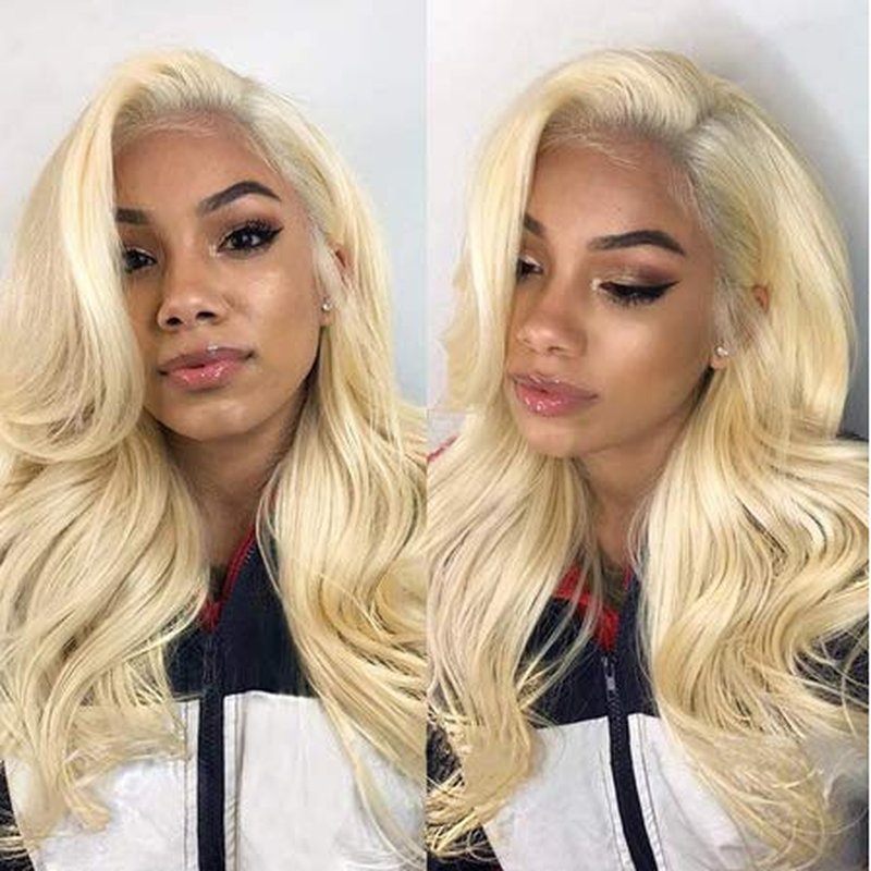 613 Blonde Body Wave Frontal - 13x4 HD Lace Closure with Baby Hair | 150% Density, 14 Inch