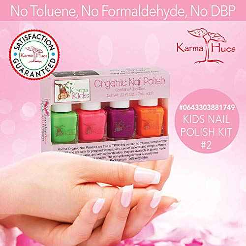 Karma Kids Nail Polish Box Set No. 2 Natural Safe Nail Polish for Little Girls - Non-Toxic, Vegan, and Cruelty Free ? Quick Dry, Kids Friendly