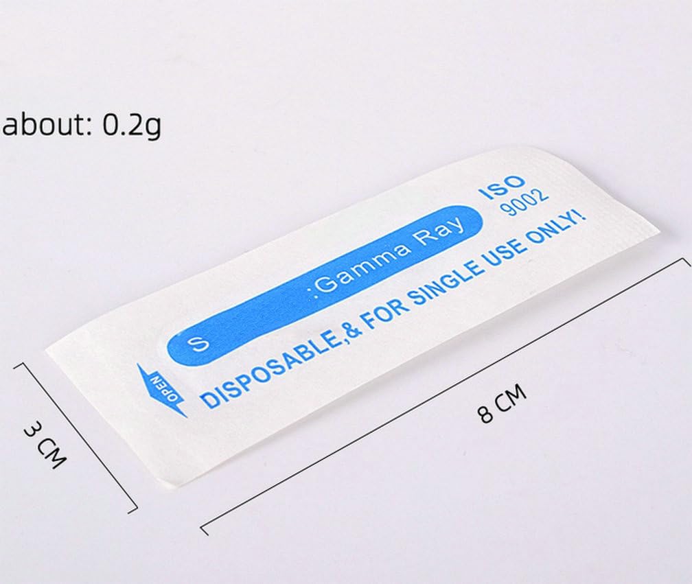 HOTWE Microblading Needles,50pcs Blue Microblades with 0.18mm Diameter for Semi Permanent Makeup, Manual Needle for Eyebrow Eyeliner Lips Microblading Kits (U18)