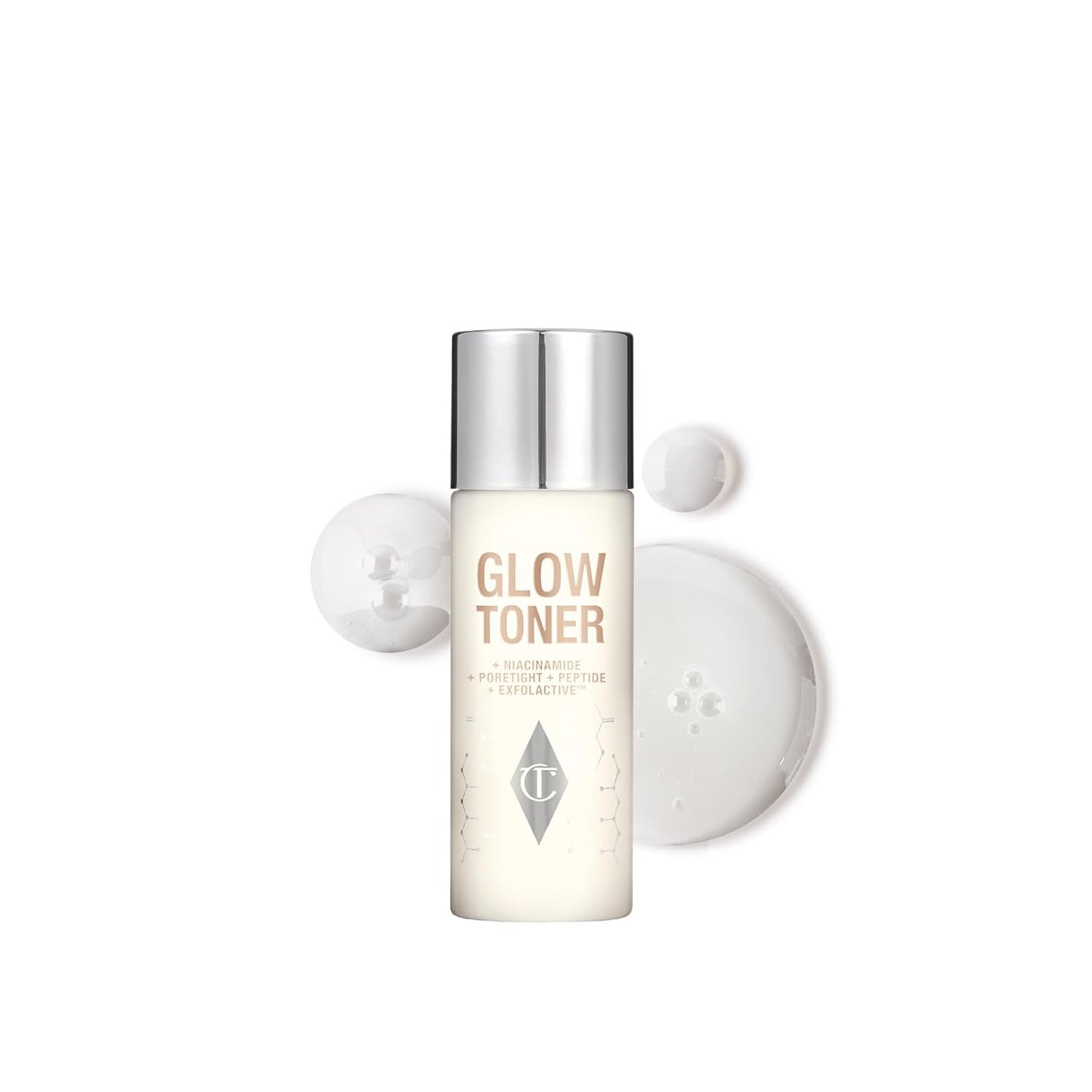 Charlotte Tilbury Glow Face Toner - Exfoliating Toner for Oily Skin | Reduces Pores & Hydrates with Rose & Lemon Scent