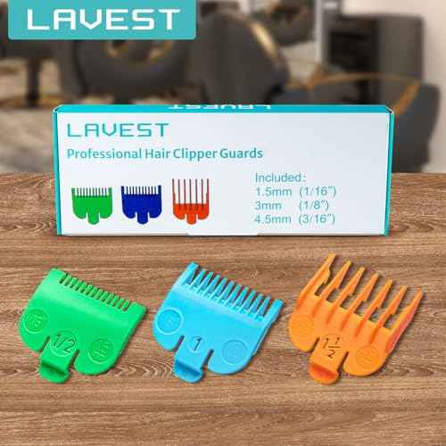 Clipper Guards Set Compatible with Most Wahl Clippers, Clipper Guides Replacement - Guard Number: #1/2, #1 and #1 1/2 (Length: 1/16 inch, 1/8 inch and 3/16 inch)