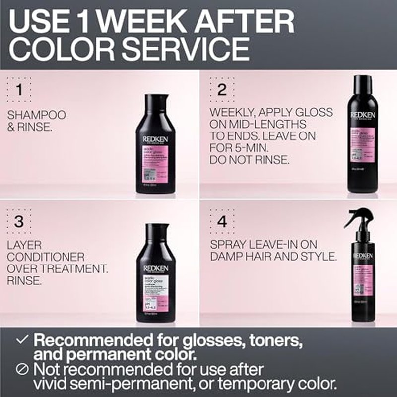 Redken Acidic Color Gloss Heat Protection Leave-In Treatment Spray