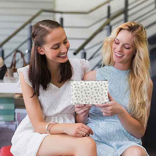 4Pcs Flower Makeup Bags 5.91x9.06 inch Orchid Roses Daisy Canvas Cosmetic Bags with Zipper Canvas Travel Toiletry Pouches for Women Party Shopping Home Travel Accessories