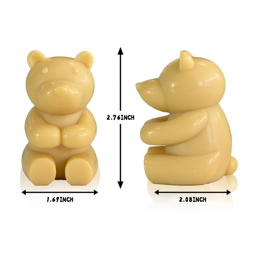 KAWASHIKI Bear Hugs Cold-Process Plant-Based with Essential Oils Handmade Soap | Gift Travel Decorative Guest Bathroom | Sweet Orange & Lavender | 100g (3.53OZ) (Sweet Orange)