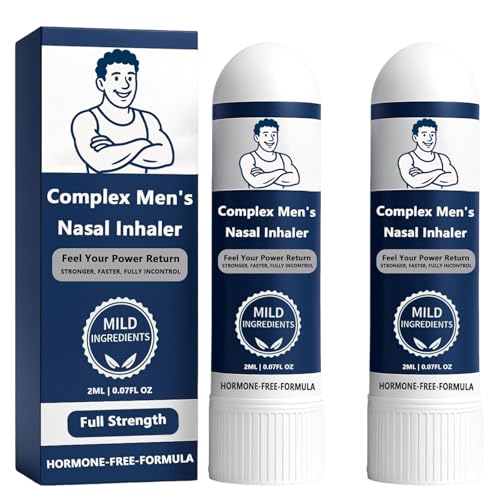 Uncle Stiffy Nasal Inhaler, Uncle Stiffys Nasal Inhaler Complex, Mild and Non-Irritating, Restore Energy and Vitality for Men, Energy Boosting, Minty Revitalizing Scent (2)