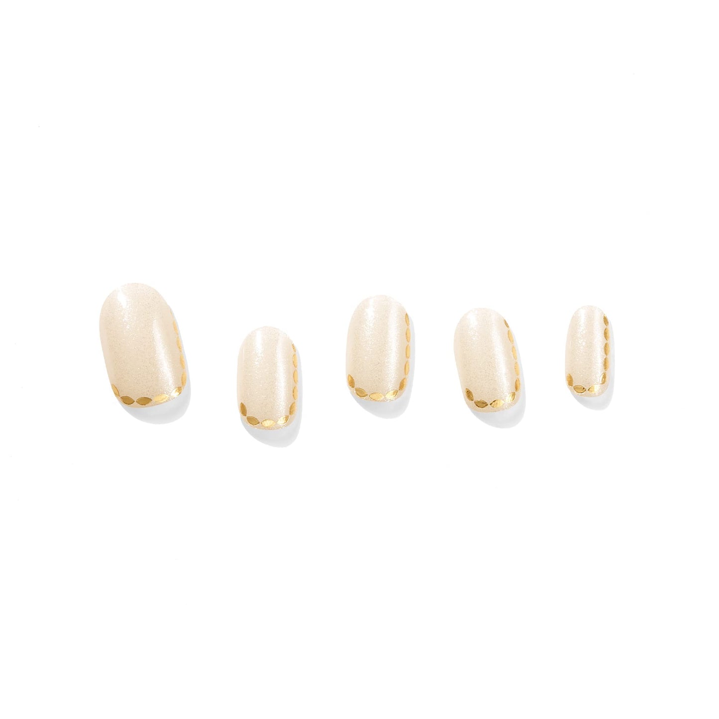 Dashing Diva Glaze Nail Strips - Grecian Gold | Works with Any LED Nail Lamp | Long Lasting, Chip Resistant, Semicured Gel Nail Strips | Contains 34 Salon Quality Gold Accent Nail Wraps, 1 Prep Pad, 1 Nail File