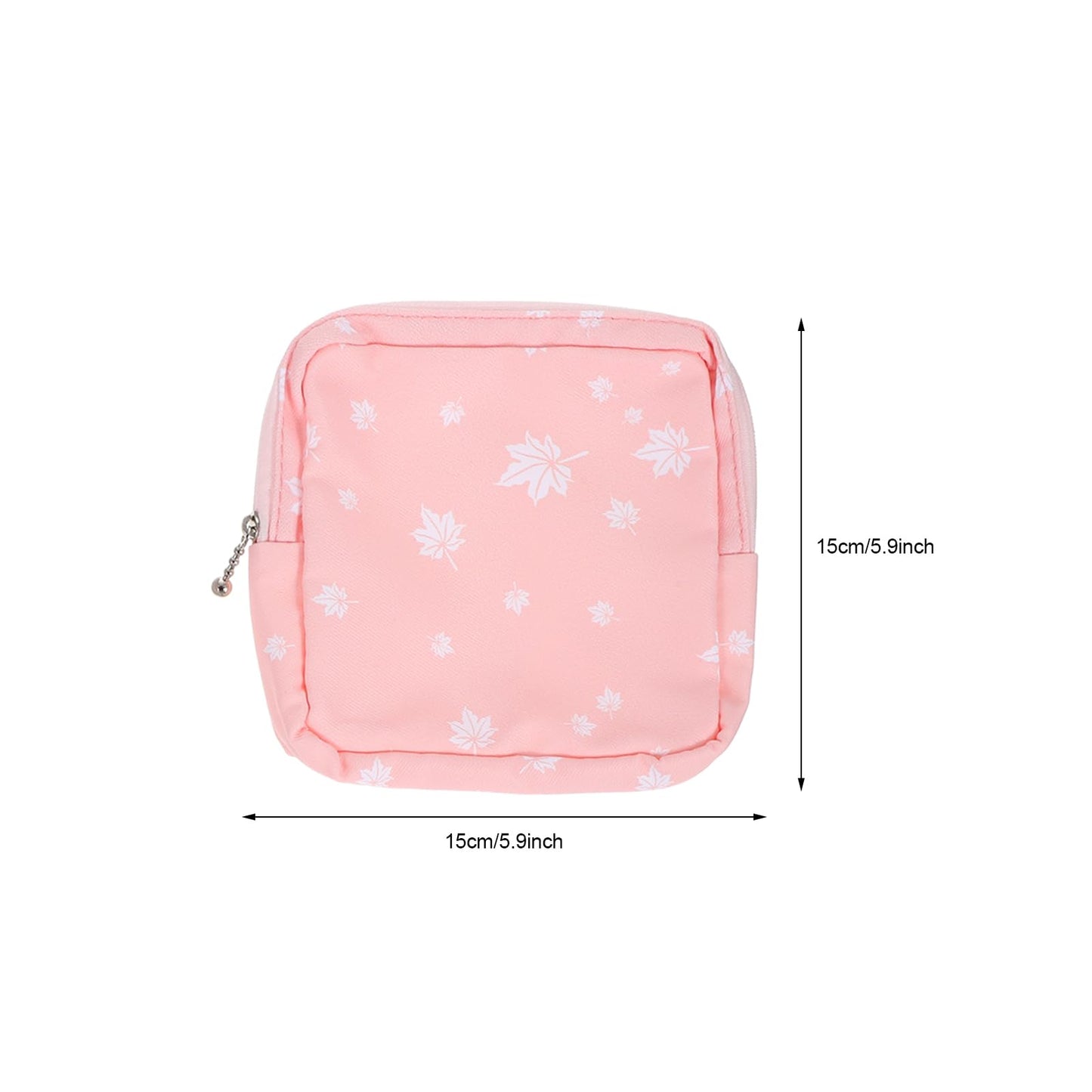 Amosfun 20Pcs Portable Sanitary Napkin Storage Bags for Teen Girls Mini Zipper Makeup Cosmetic Pouch Lightweight Polyester Pad Organizer for Travel and Daily Use