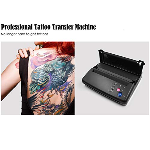 BIOMASER Tattoo Stencil Printer for Tattooing,Tattoo Printer Transfer Stencil Machine Drawing Thermal Maker Copier with 20 Transfer Papers£¨Black