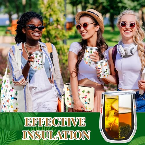 3 Pcs Christmas Dachshund Gifts for Women 12 oz Dachshunds Coffee Mug, Weiner Dog Tote Bag and Reusable Aesthetic Makeup Bag Gift for Dog Lover Party Favor Birthday Thanksgiving