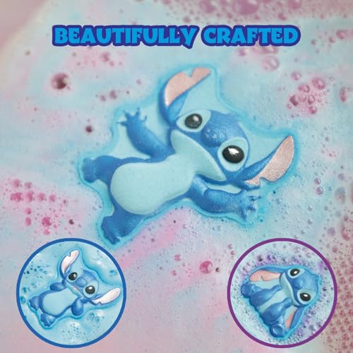 Stitch Bath Bombs for Kids, Fun Bright Rainbow Colors, Raspberry Scented for Kids, Ages 3+, by Townley Girl