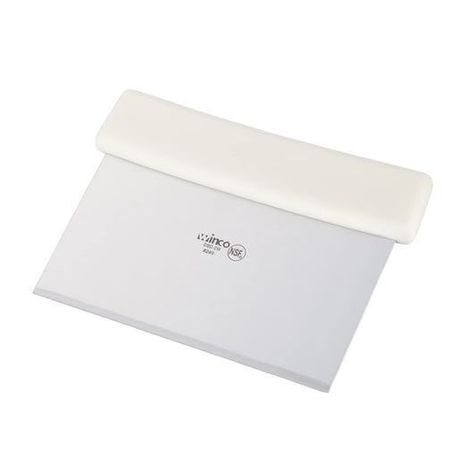 Winco , 6'' x 3' Scraper with Plastic Handle and Stainless Steel Blade, Dough Chopper, White