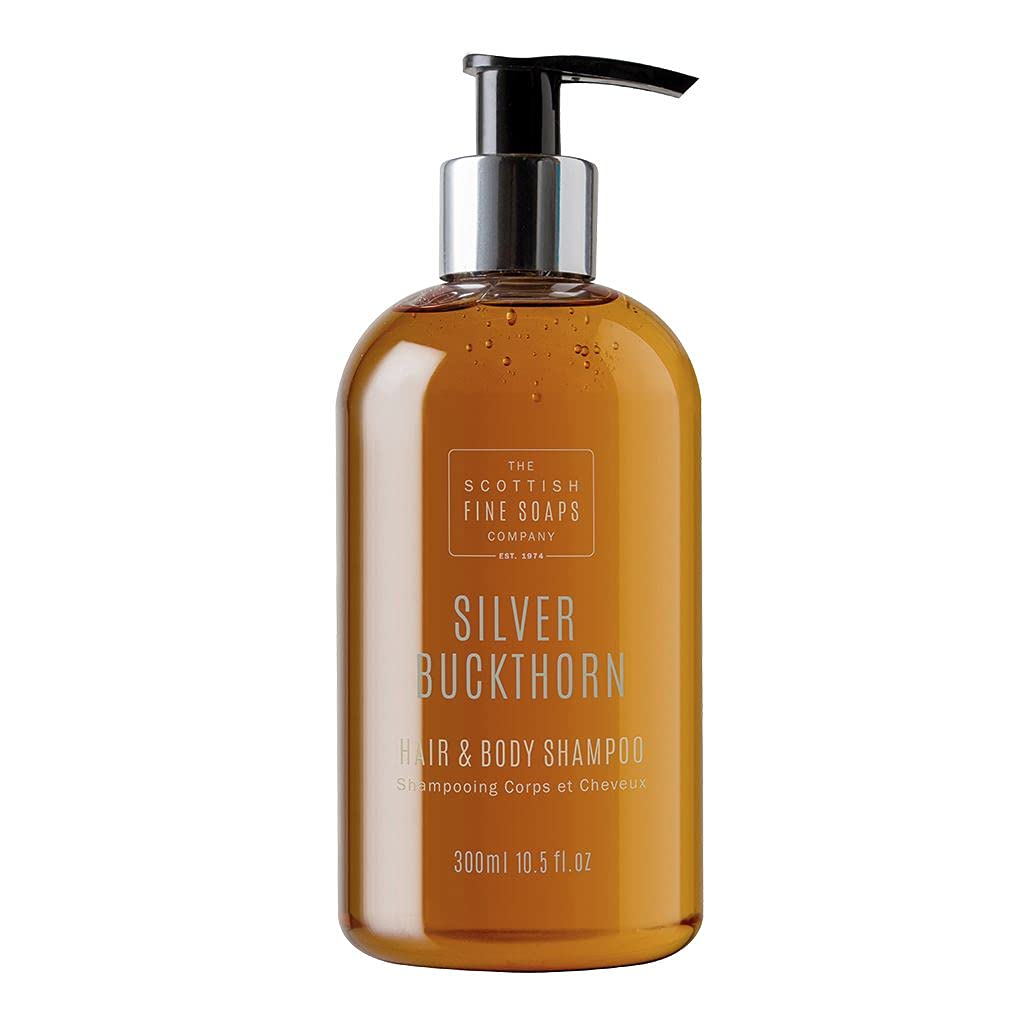 Scottish Soaps Silver Buckthorn Shampoo - Nourishing Hair & Body Wash | 300ml Pump Bottle