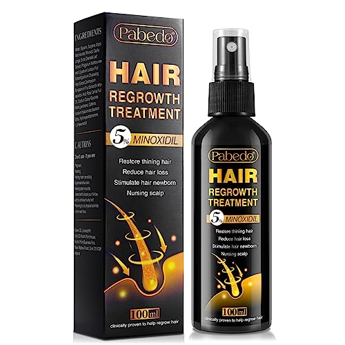 5% Minoxidil Hair Growth Serum, Minoxidil Spray For Beard Growth Serum, Hair Growth oil Spray, Treating Hair Loss For Thicker Longer Fuller Healthier Hair, 3.38 Oz