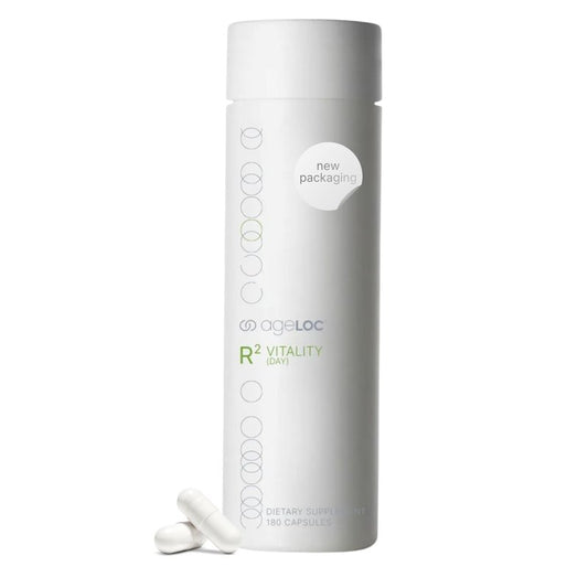 ageLOC Nu Skin R² Vitality - Day | Antioxidant Supplement with Resveratrol & Alpha-Lipoic Acid | Supports Energy, Metabolic Processes, & General Wellness | 180 Capsules