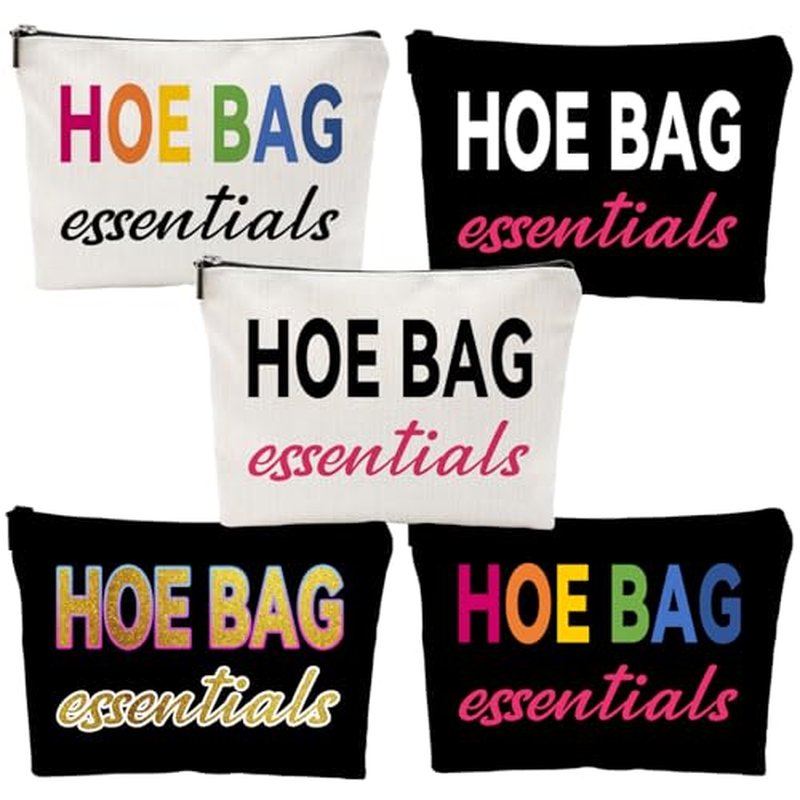 5 Pack Multi-color Funny Gag Gift for Women, Friends & Hostess - Cool Gifts for Girls' Birthday, Weekend Fun - Makeup Travel Bag