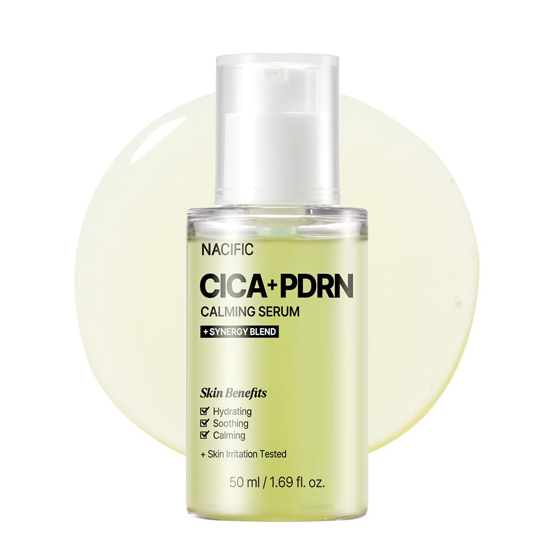 NACIFIC Cica PDRN Centella Serum (Centella Ampoule) 1.69 fl oz / 50ml, Korean Serum for Sensitive Skin, Calming & Hydrating Barrier Repair, Redness Relief, Korean Skincare
