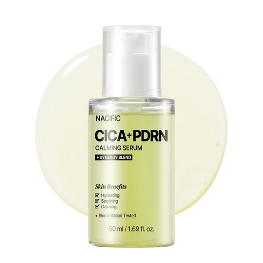 NACIFIC Cica PDRN Centella Serum (Centella Ampoule) 1.69 fl oz / 50ml, Korean Serum for Sensitive Skin, Calming & Hydrating Barrier Repair, Redness Relief, Korean Skincare