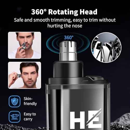 HIENA PRO Hair Clippers for Men Professional, Cordless Barber Clipper & T-Blade Beard/Hair Trimmer Set, Electric Razor Foil Shaver Nose Trimmer Barber Kit, Men's Hair Cutting Kit with LED Display