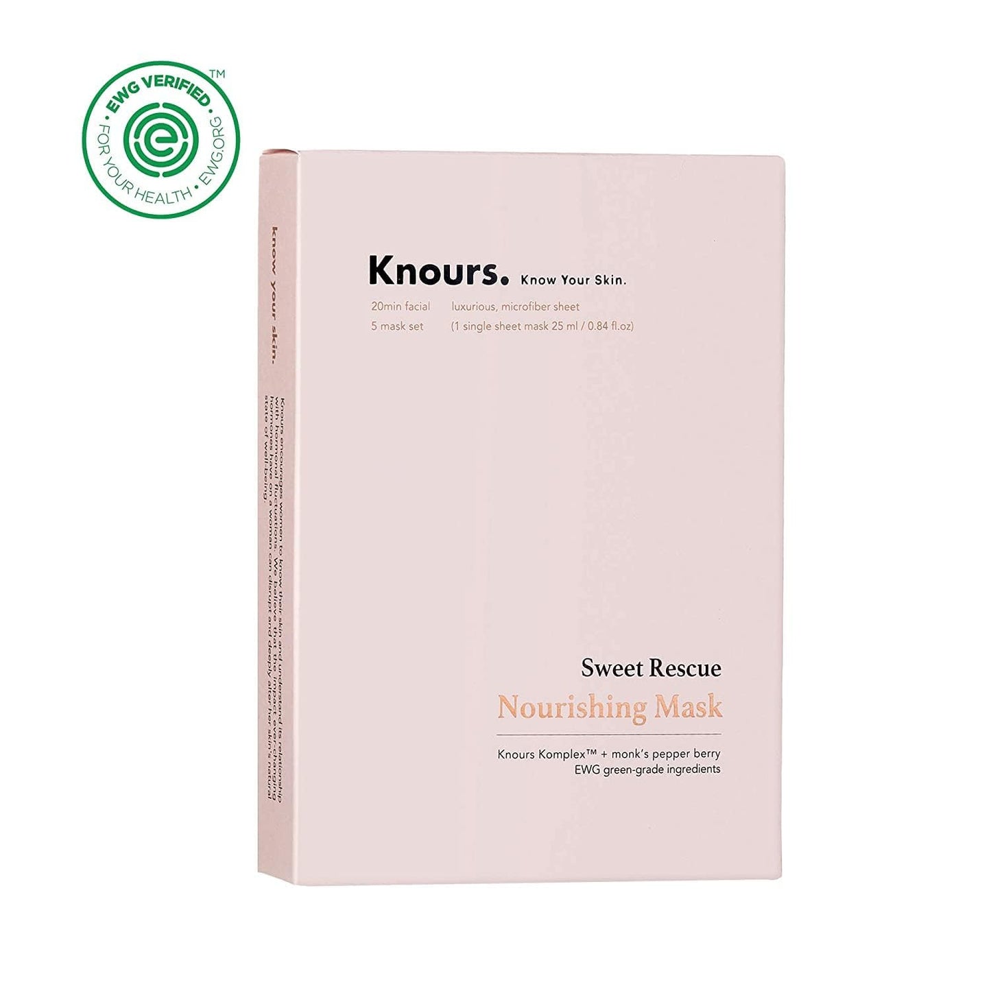 Knours. Nourishing & Hydrating Mask, Rose Water Toning Rejuvenating Facial Nourishing Clean Beauty (10 Count)