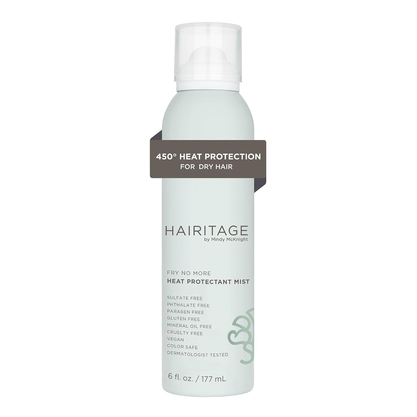 Hairitage Argan Oil Heat Protectant Spray - Hydrating Formula with Rice Protein | Protects Up to 450°F - 5 oz