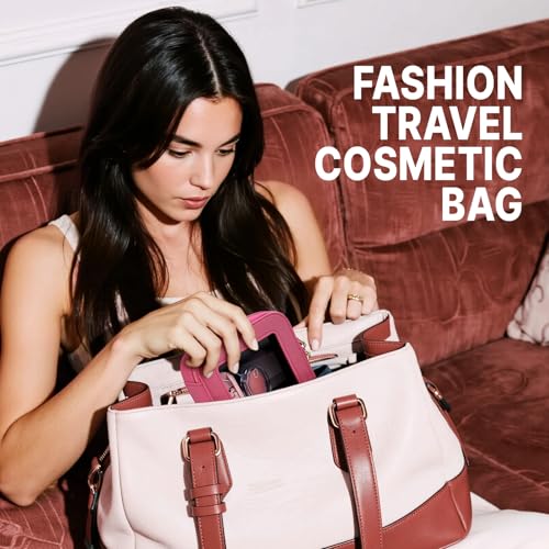 Small Clear Makeup Bag Travel Cosmetic Case, Portable Make Up Organizer Traveling Compact Car Bag for Essentials Transparent Toiletry Bag with Zipper