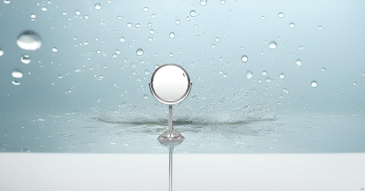 Indecor Home H Halston Stainless Steel Makeup Vanity Mirror 1X, 3X Magnification Round 360 Swivel Mirror for Desk, Bedroom, Bathroom Chrome