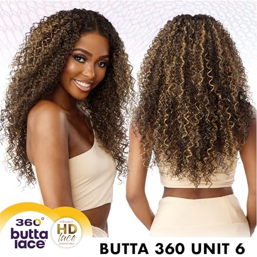 Sensationnel Butta 360 Lace Wigs - Unit 6 Wider Parting 360 Degree Lace Glueless Synthetic Preplucked Hairline (TH2/27)