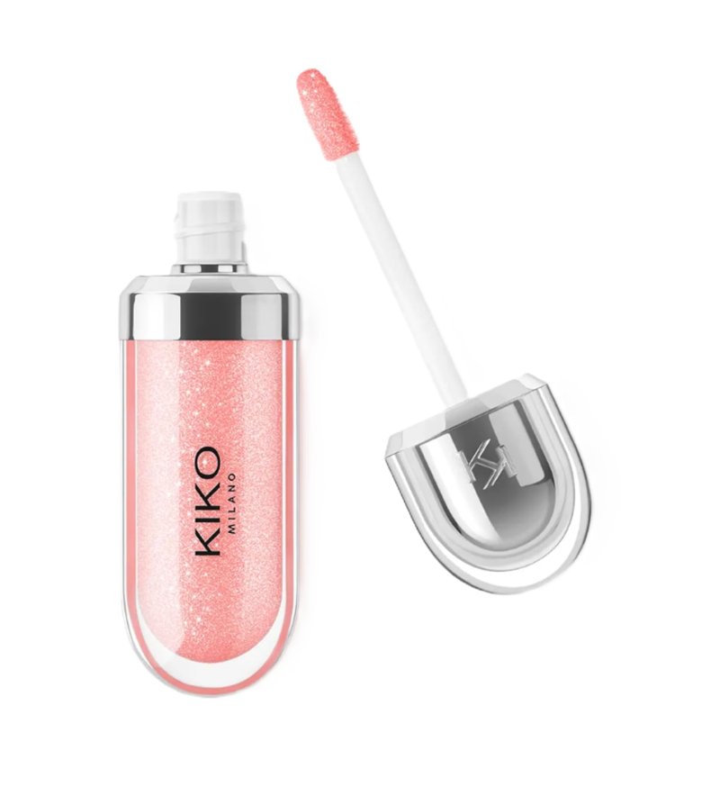 Kiko Milano 3D Hydra Lip Gloss – High Shine, Hydrating, Plumping, Non-Sticky, Moisturizing Lip Makeup – 04 Pearly Peach Rose – 6.5ml