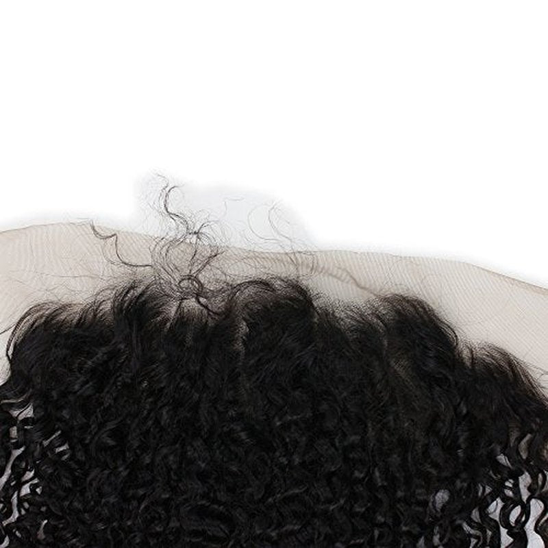 Dreambeauty 13¡¿6" Lace Frontal Closure Jerry Curl Brazilian Virgin Human Hair Free Part Ear to Ear Full Lace Frontal Bleached Knots with Baby Hair Natural Color (20 inch)