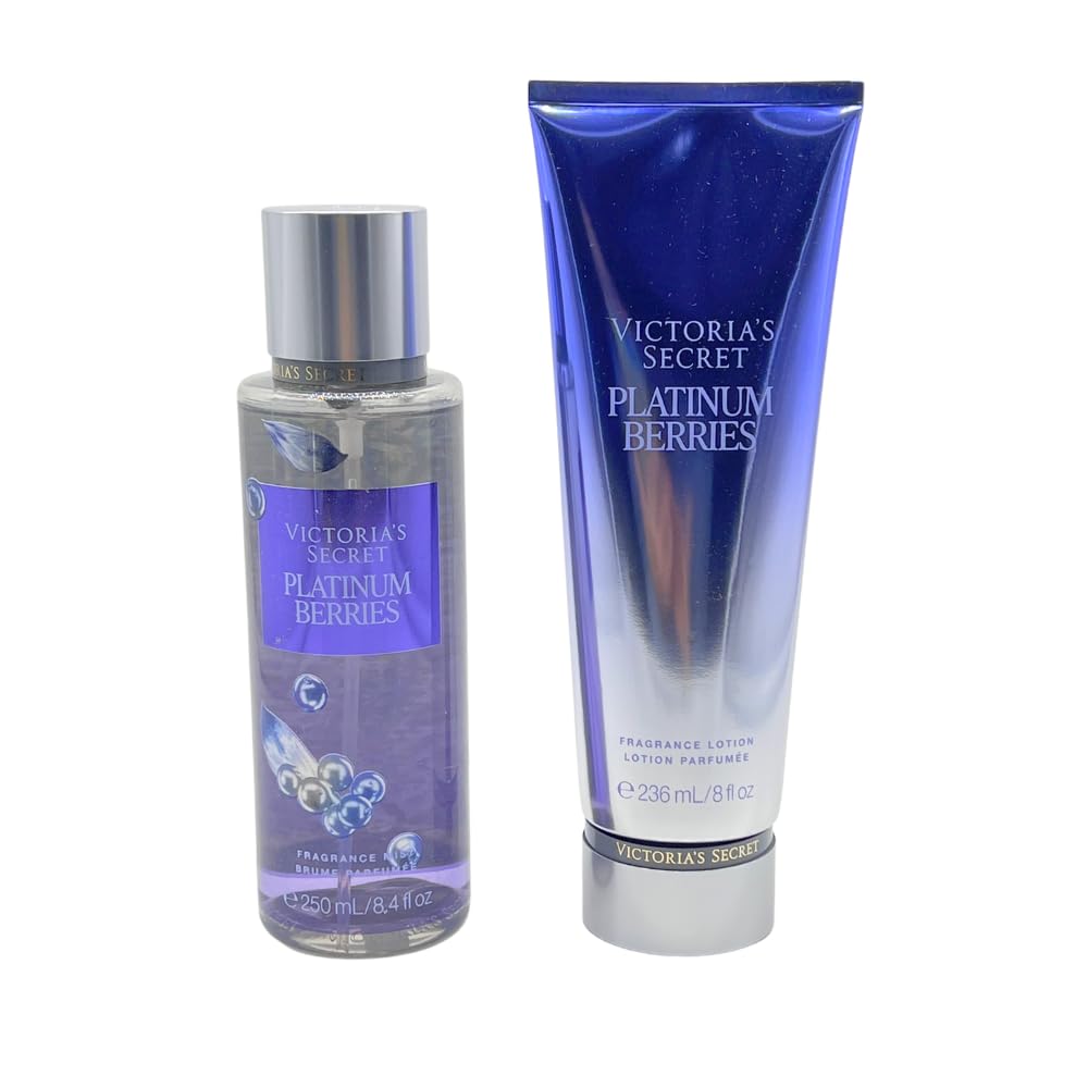 Victoria's Secret Platinum Berries Fragrance Mist & Lotion Set | Limited Edition 2-Piece Bundle