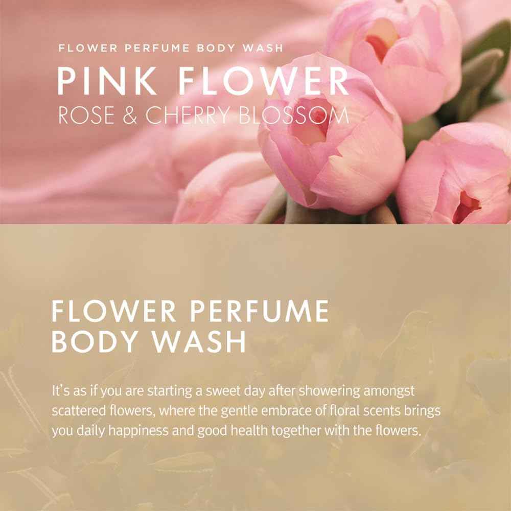 SHOWERMATE Flower Perfume Body Wash 40.57 fl oz / 1.2 L (Pink - Rose & Cherry Blossom)