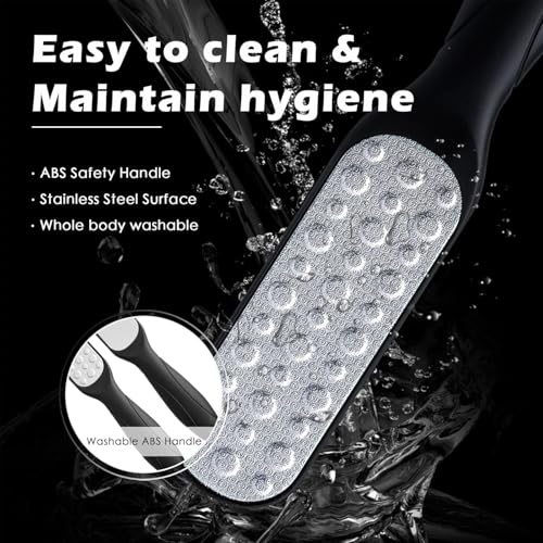 2 Pack Pedicure Foot Files Callus Remover with Double Sided Feet Rasp for Dead Skin. Can be Used on Both Wet and Dry feet (Black & White)