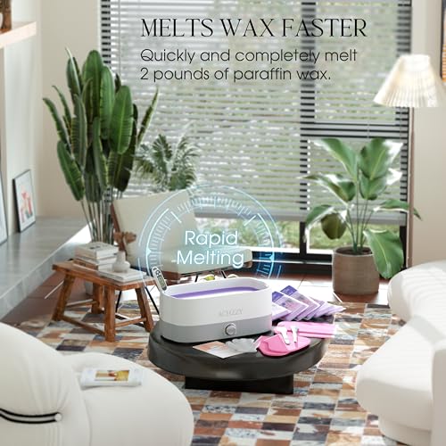 Paraffin Wax Machine for Hands and Feet, 4000ml Paraffin Bath, Paraffin Wax Warmer with Refills, Nourishing and Moisturizing, Professional-Grade Spa Treatment for Soft and Smooth Skin