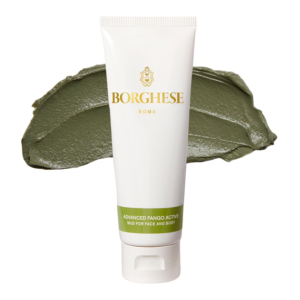 Borghese Advanced Fango Active Mud Mask - Nourishing Detoxifying Face Mask with Bentonite Clay & Hyaluronic Acid | For Normal, Combination & Oily Skin