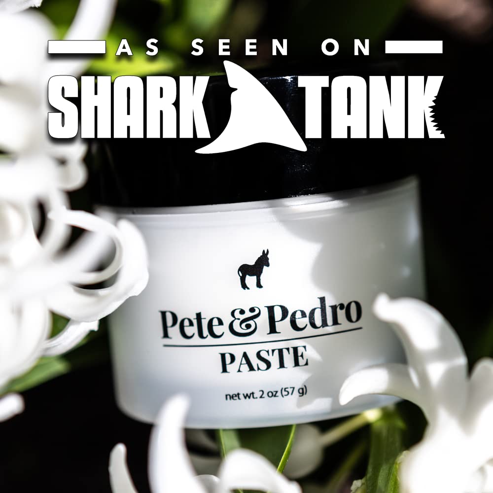 Pete & Pedro HAIR PASTE – Men’s Hair Paste with Medium Hold & Shine | Semi Matte Finish Texturizing Styling Cream For Men, Great For Mid Length & Longer Cuts | As Seen on Shark Tank, 2 oz.