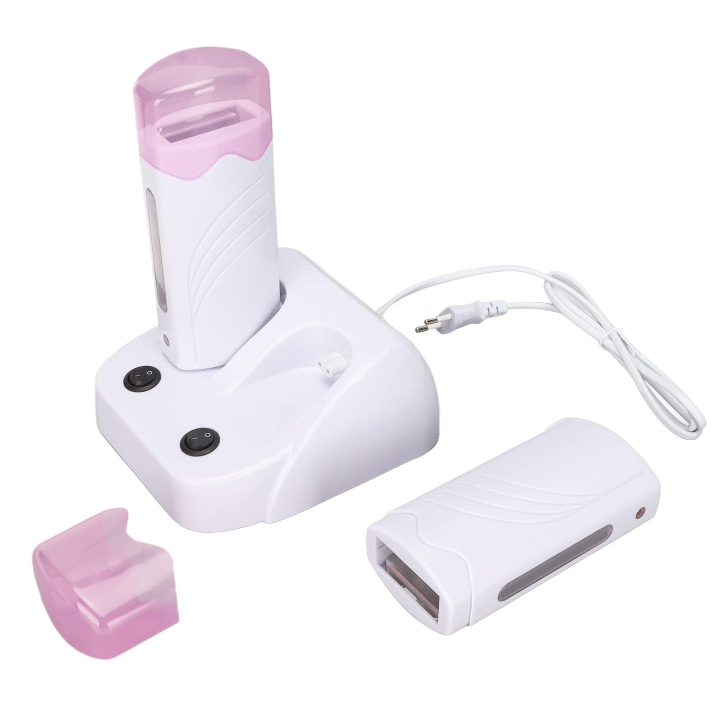 Saluaqui Double Depilatory Heater, Wax Warmer Machine, Portable Wax Warmer Machine for Leg Armpit with Heater Base