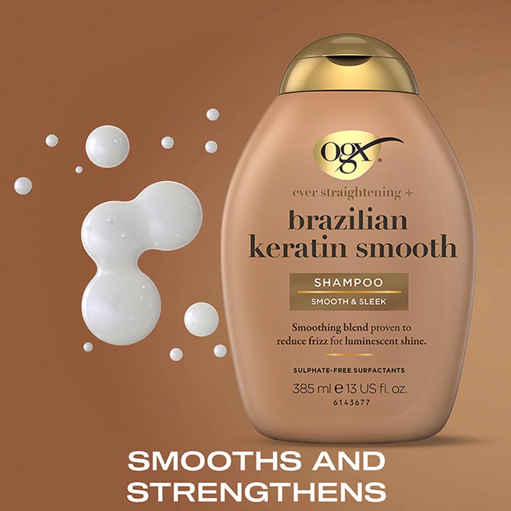 OGX Ever-Straight Brazillian Keratin Therapy Shampoo, 13 Ounce