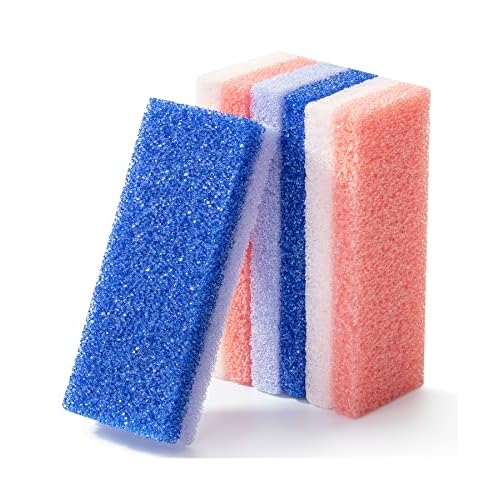 Slick- Pumice Stone for Feet Callus Remover, 4 Pack, 2 Colors, Foot Scrub for Pedicure, Foot Stone Pumice, Callus Remover for Feet, Foot Callus Remover, Feet Scrubber Dead Skin, Foot Pumice Stone