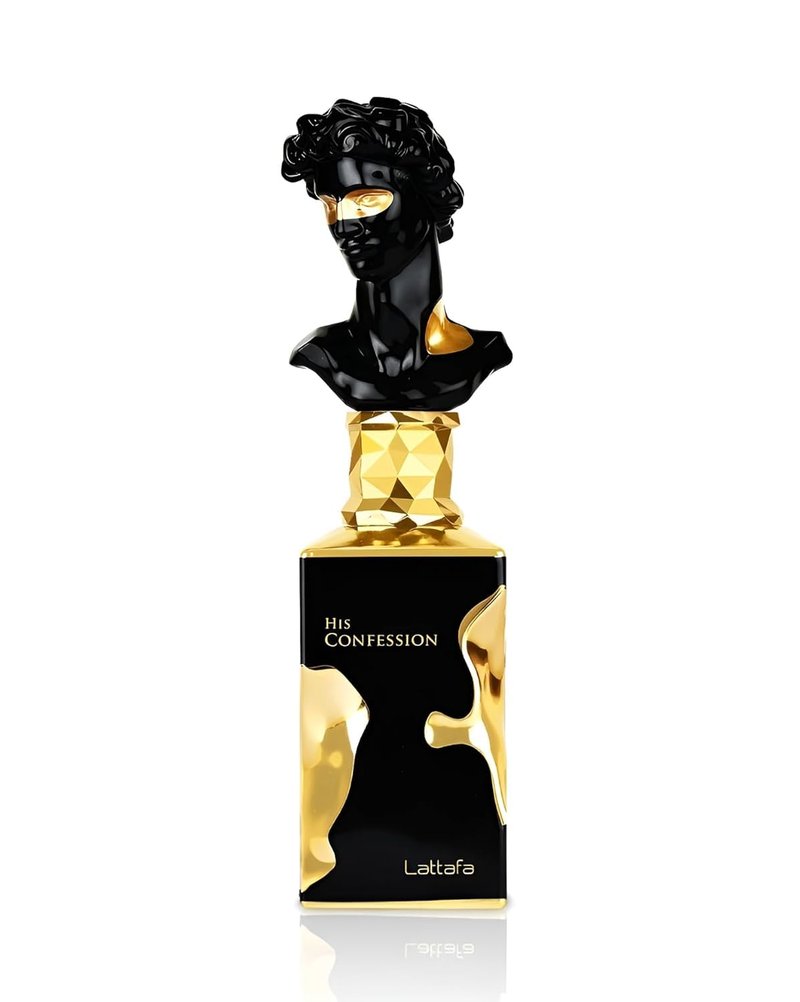 Lattafa His Confession Eau de Parfum Spray - 3.4 Oz | Long-Lasting Fragrance for Men